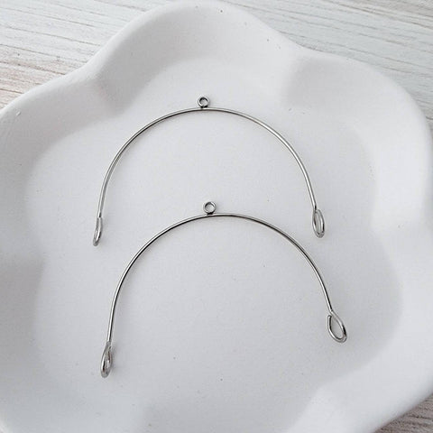 Silver Stainless Steel Large Arches, 10 Pieces, Connector #85