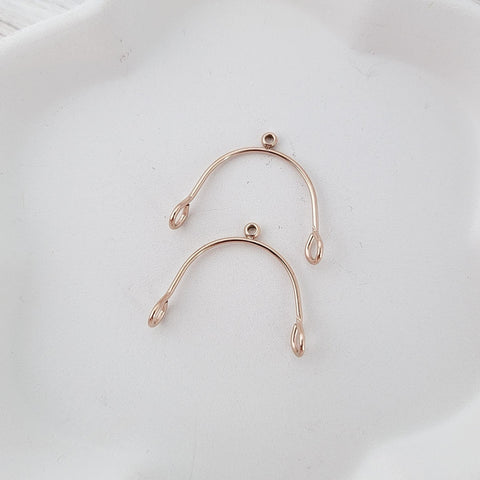 Rose Gold Stainless Steel MINI Arches, 10 Pieces, Connector #72