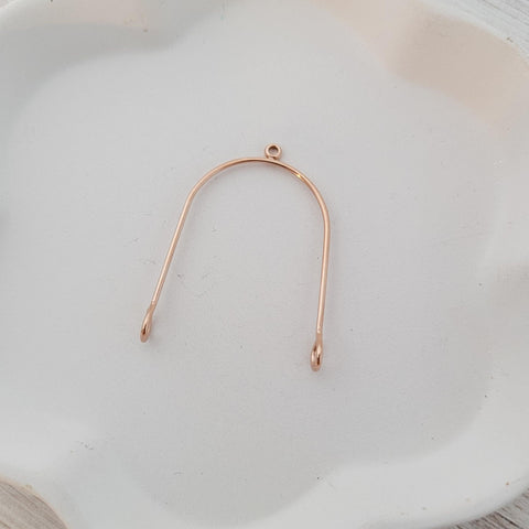 Rose Gold Stainless Steel Small Arches, 10 Pieces, Connector #76
