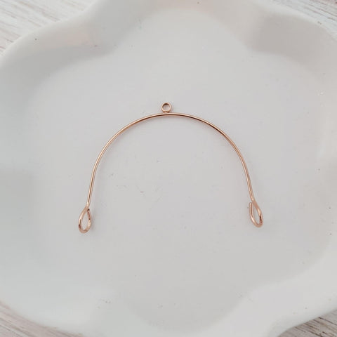 45mm Rose Gold Stainless Steel Large Arches, 10 Pieces, Connector #63