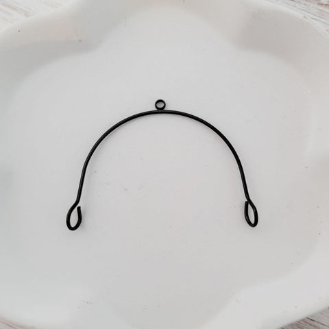 45mm Black Stainless Steel Large Arches, 10 Pieces, Connector #62