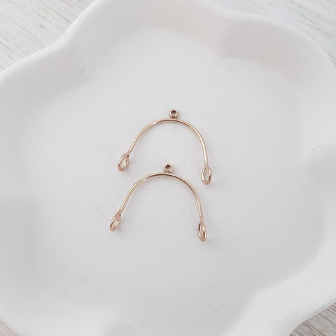 Rose Gold Stainless Steel MINI Arches, 10 Pieces, Connector #72