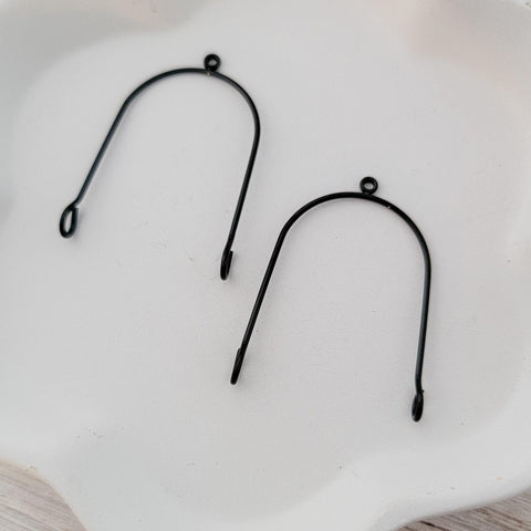 Black Stainless Steel Small Arches, 10 Pieces, Connector #75