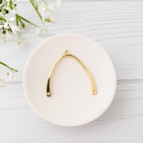 Gold 40mm Alloy Arches, 10 Pieces