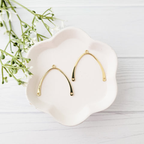 Gold 40mm Alloy Arches, 10 Pieces