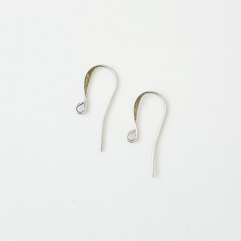 Bulk Antique Silver Plated Tall Elegant Hammered Ear Wires, 144 Pieces, Earring Hook #78