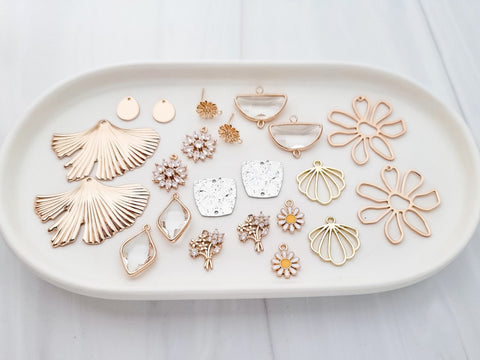 Gold Sunflower 12mm Stud Earring Findings, 10 Pieces, Stud #105