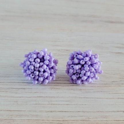 Light Purple 15mm Small Seed Bead Topper, 1 Pair, Seed Bead #17