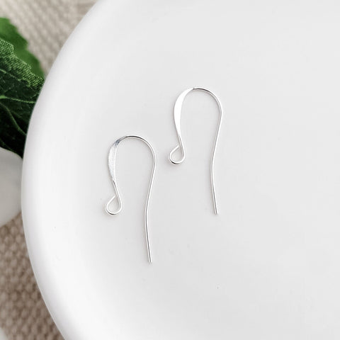 Bulk Bright Silver Plated Tall Elegant Hammered Ear Wires, 144 Pieces, Earring Hook #79