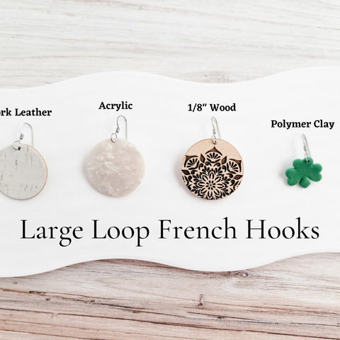 Large Loop Soft Rose Gold Flat French 4.5mm Stainless Steel Ear Wires, 20 Piece, Earring Hook #67
