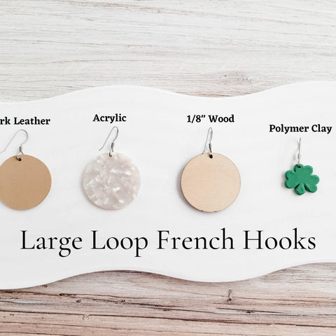 Large Loop Soft Rose Gold Flat French 4.5mm Stainless Steel Ear Wires, 20 Piece, Earring Hook #67