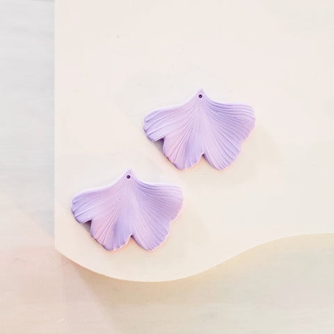 Light Purple Ginkgo Leaf Pendants, 10 Pieces, Ginkgo #2