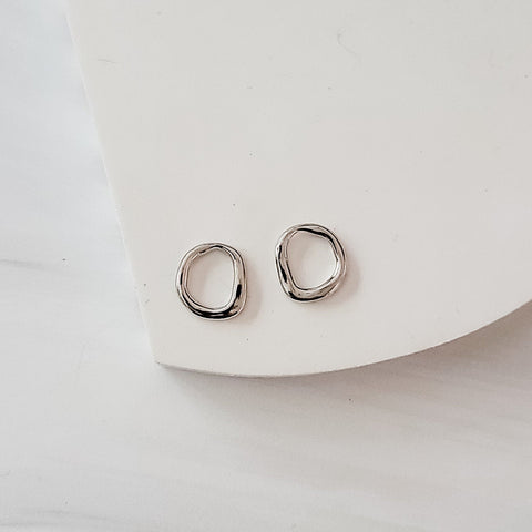 12mm Silver Circle Alloy Twisted Linking Rings, 10 Pieces, Connector #20