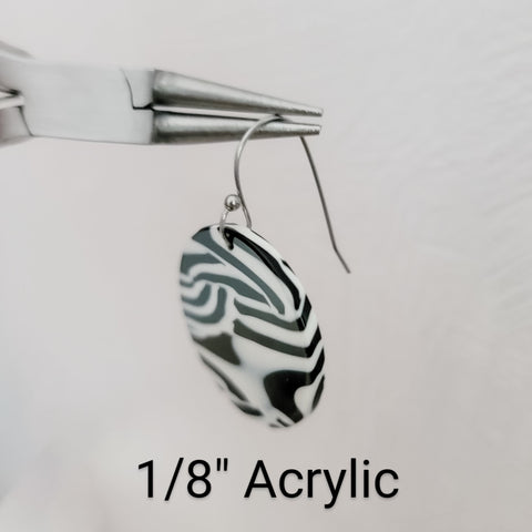 Ball Style Large Loop Black Ear Wires Stainless Steel, 20 Pieces, Earring Hook #54