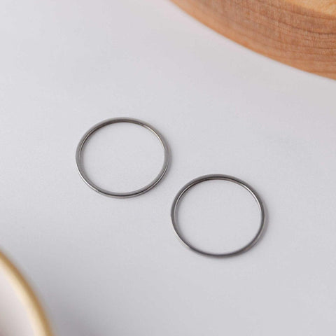 20mm Silver Stainless Steel Circle Linking Rings (Smooth), 10 Pieces, Connector #14