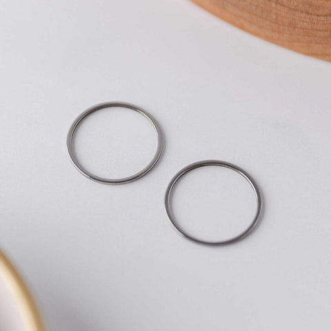 12mm Silver Stainless Steel Circle Linking Rings (Smooth), 10 Pieces, Connector #18