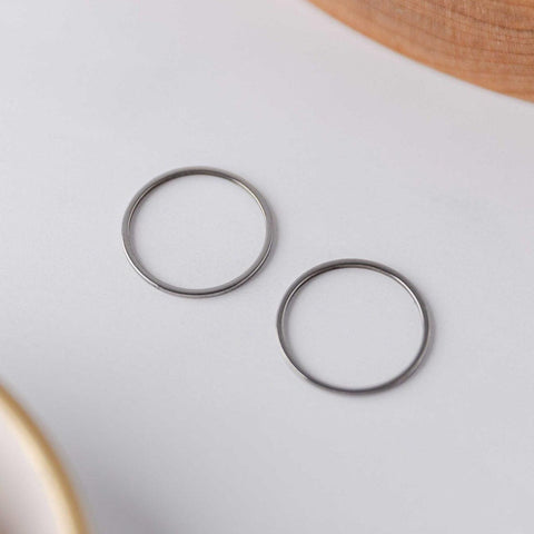16mm Silver Stainless Steel Circle Linking Rings (Smooth), 10 Pieces, Connector #17