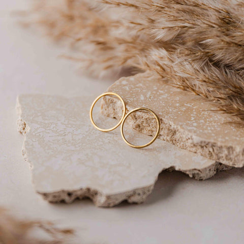 16mm Gold Stainless Steel Circle Linking Rings (Smooth), 10 Pieces, Connector #16
