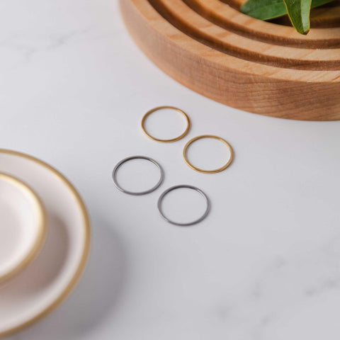 30mm Silver Stainless Steel Circle Linking Rings (Smooth), 10 Pieces, Connector #22