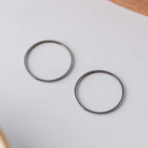 25mm Silver Stainless Steel Circle Linking Rings (Smooth), 10 Pieces, Connector #30
