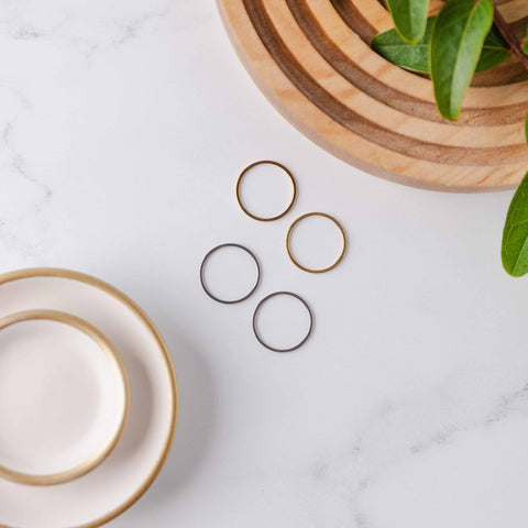 12mm Gold Stainless Steel Circle Linking Rings (Smooth), 10 Pieces, Connector #19