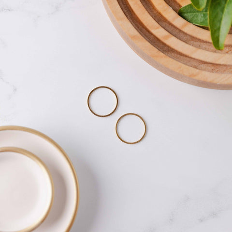25mm Gold Stainless Steel Circle Linking Rings (Smooth), 10 Pieces, Connector #31