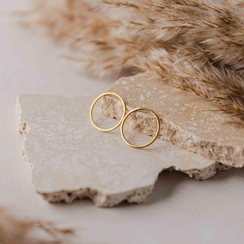 25mm Gold Stainless Steel Circle Linking Rings (Smooth), 10 Pieces, Connector #31