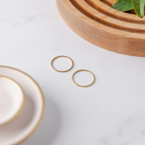 30mm Gold Stainless Steel Circle Linking Rings (Smooth), 10 Pieces, Connector #23