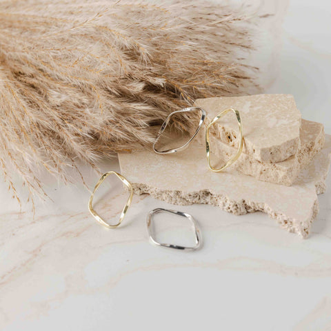 Large Silver Oval Twisted Linking Rings, 10 Pieces, Connector #33