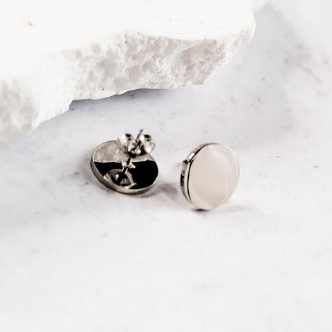 Circle Studs (Choose Silver, Gold, or Rose Gold), 1 Pair Total, Metal Blank #39