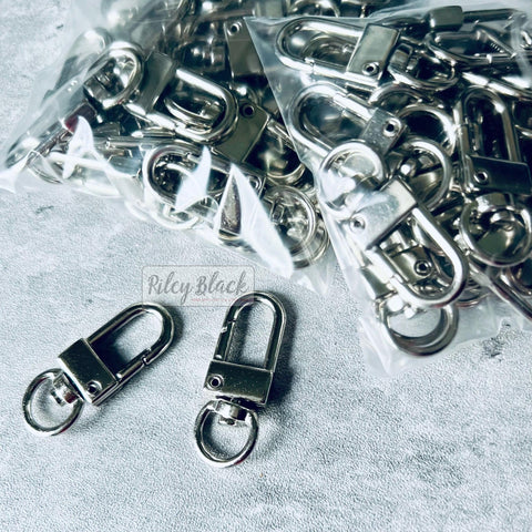 Silver Mini Lobster Claw Swivel Clasps, 25 Pieces, KT #1