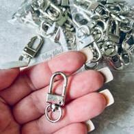 Silver Mini Lobster Claw Swivel Clasps, 25 Pieces, KT #1