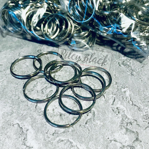 25mm Silver Split Key Rings, 100 Pieces, KT #2