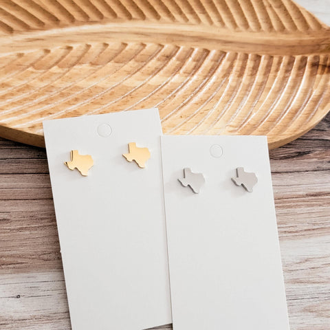 Texas Studs (Silver or Gold), 1 Pair Total, Metal Blank #91