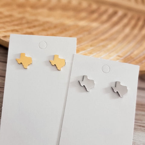 Texas Studs (Silver or Gold), 1 Pair Total, Metal Blank #91