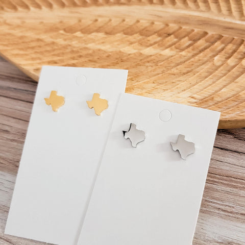 Texas Studs (Silver or Gold), 1 Pair Total, Metal Blank #91