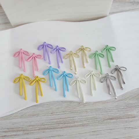 Medium Draped Bow Pendant (11 Color Options), 10 Pieces, Bow #84