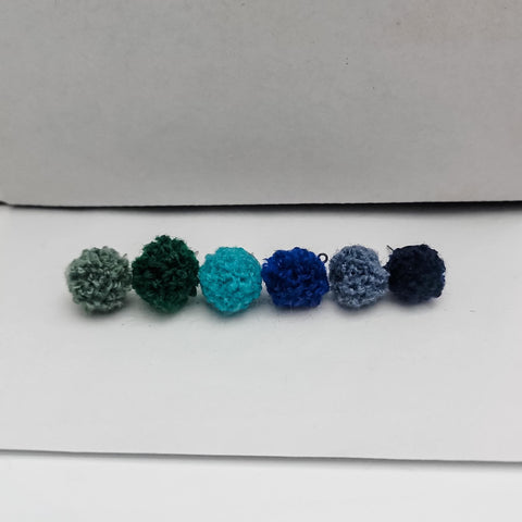 Green & Blue Woven 12mm Stud Topper (Choice of Color), 3 Pairs, Stud #123-128