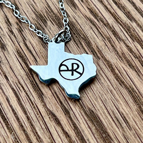 Texas Pendant Necklace (Silver or Gold), 1 Total, Metal Blank #110