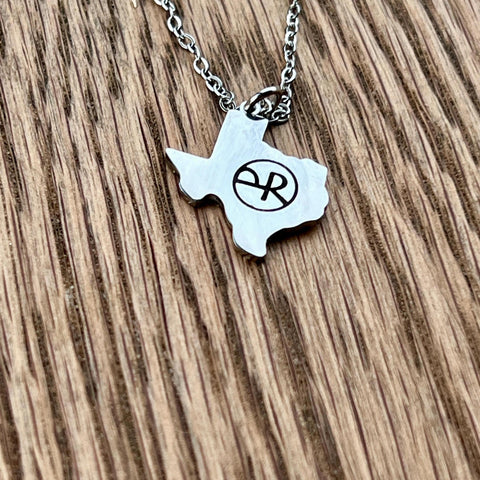 Texas Pendant Necklace (Silver or Gold), 1 Total, Metal Blank #110
