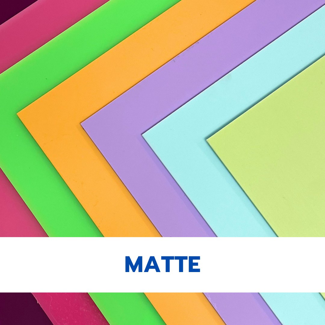 Matte Pastel & Neon Cast Acrylic Sheets | 1/8