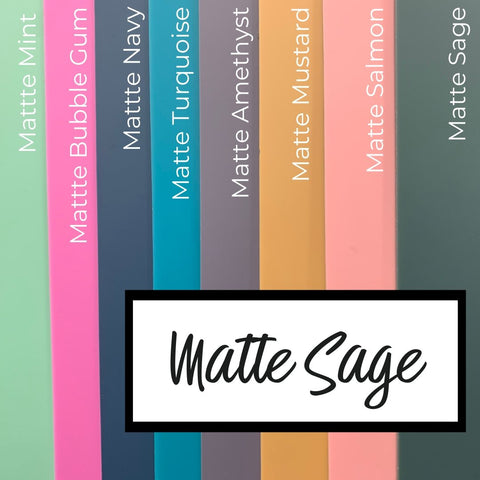 1/8" Matte Sage Cast Acrylic Sheets | Matte/Gloss Finish