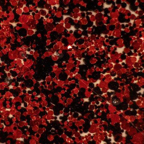 1/8" Red & Black Glitter Dots Cast Acrylic Sheets