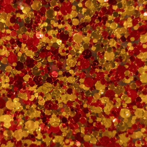1/8" Red & Gold Glitter Dots Cast Acrylic Sheets
