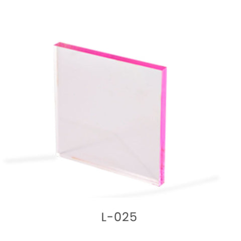 1/8" Transparent Edge Glow Pink Cast Acrylic Sheets | L025